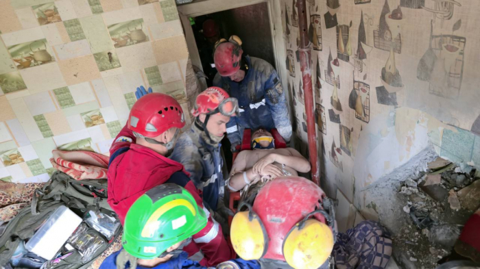 Пострадавший в Киеве Пострадавший в Киеве провел под завалами более 5 часов после ночной атаки