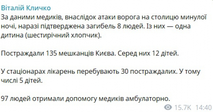 удар по киеву 31 июля, пострадавшие