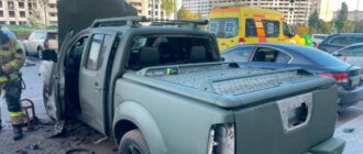 В Киеве из-за неизвестного устройства взорвалось авто