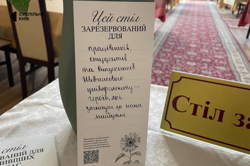 Для найсміливіших серед нас: столичні заклади долучилися до акції "Стіл пам'яті"