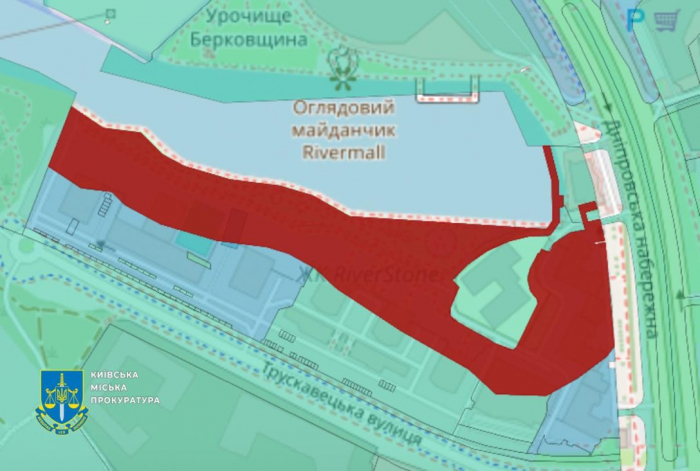 Набережная ЖК RiverStone размещена напротив ТРЦ River Mall в Дарницком районе