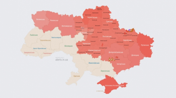 Росія атакує Україну ударними БпЛА: У Києві і низці регіонів оголосили тривогу