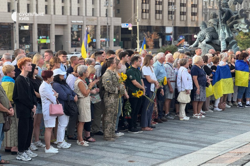 У центрі Києва попрощалися із нардепом Парубієм