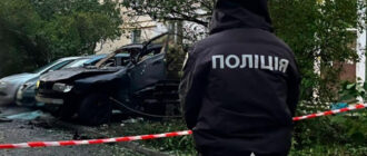 У Києві підірвали автомобіль BMW