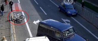 У Києві водій Mercedes побив велосипедиста до втрати свідомості