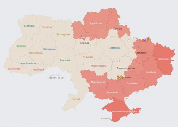 
 У Києві та низці областей знову повітряна тривога: маршрут "Шахедів"
 