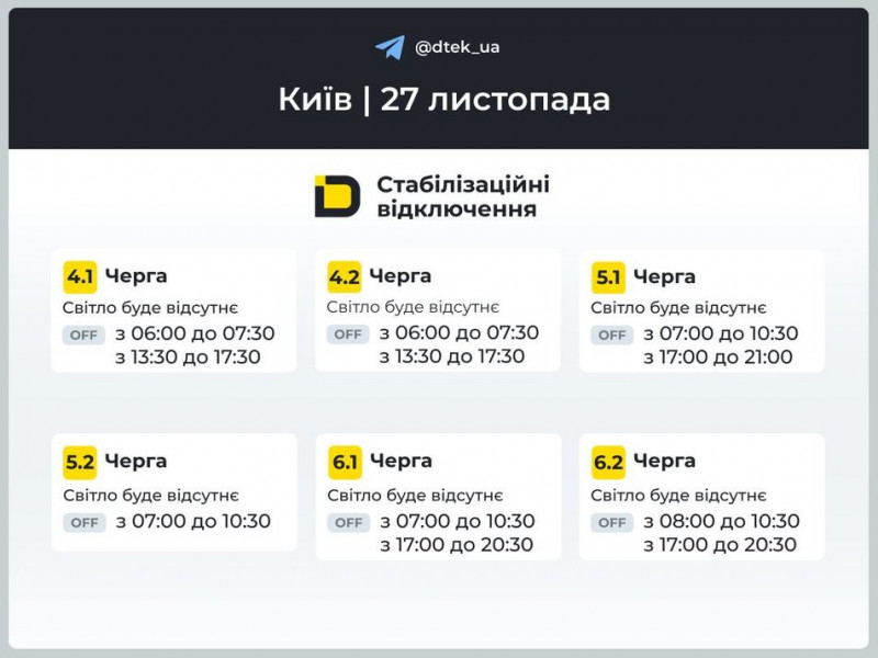 У Києві та області вимикатимуть світло. Коли діятимуть графіки