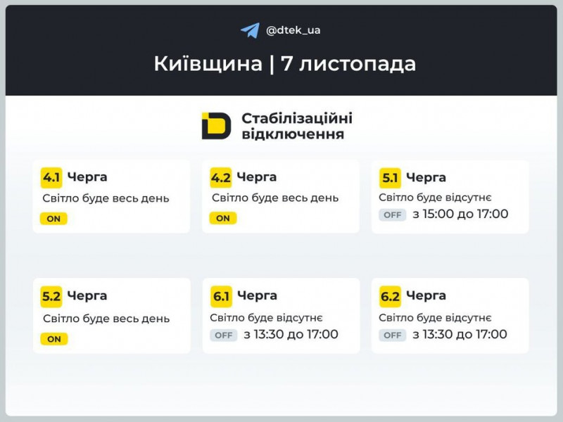 У Києві та області оновили графіки відключення електроенергії