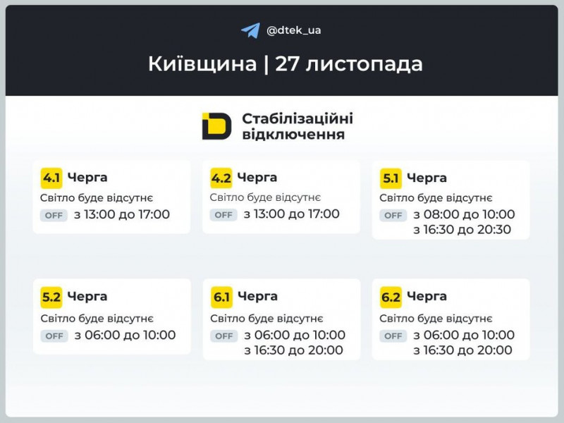 У Києві та області вимикатимуть світло. Коли діятимуть графіки