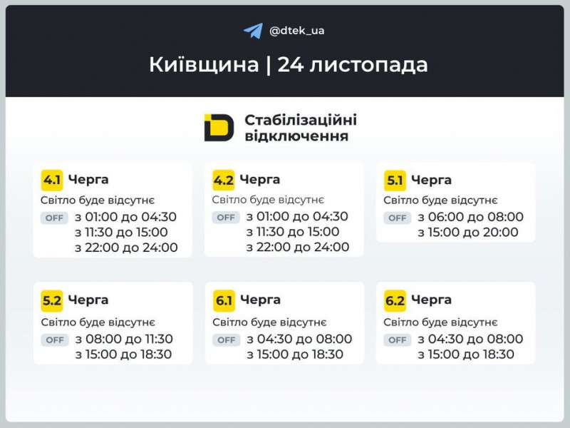 У Києві та області відключатимуть світло у всіх чергах. За якими графіками