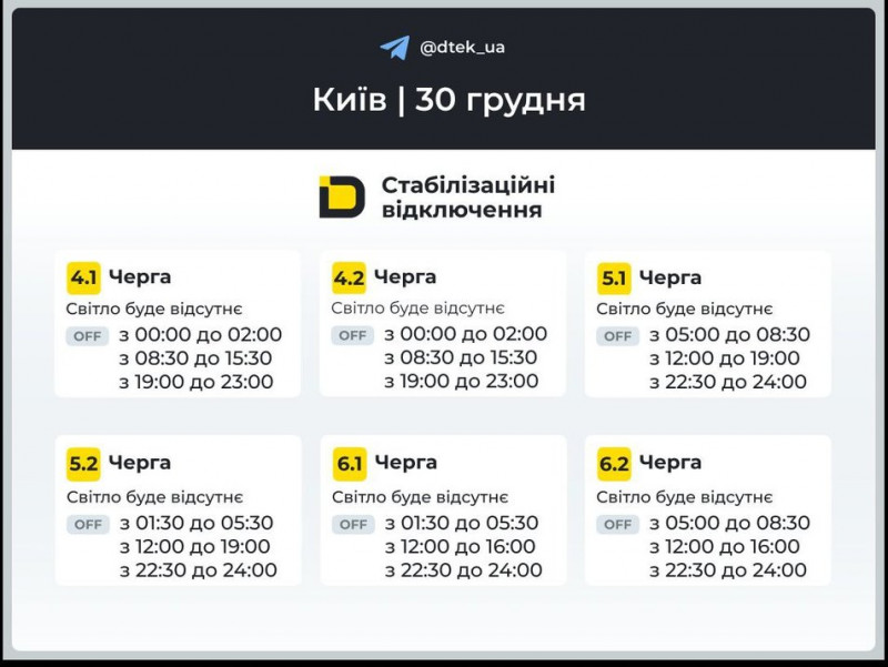 Графіки та екстрені вимкнення: енергетики розповіли, як виключатимуть світло у Києві та області