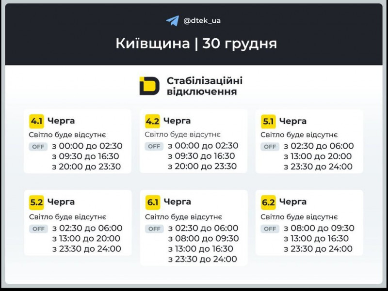 Графіки та екстрені вимкнення: енергетики розповіли, як виключатимуть світло у Києві та області