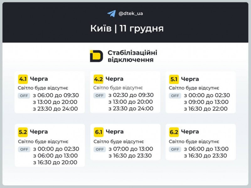 Енергетики розповіли, коли вимикатимуть світло на Київщині та у столиці