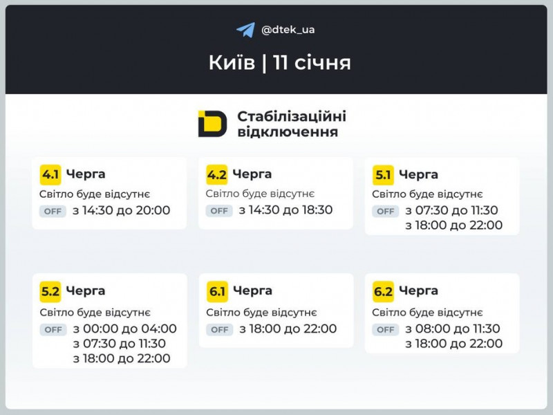 Енергетики розповіли, як вимикатимуть світло у Києві та регіоні