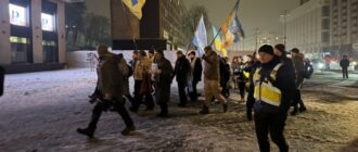 На Майдані Незалежності пройшла хода в памʼять про перших загиблих з Небесної Сотні