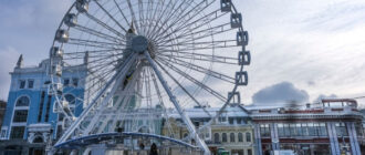 Київське колесо огляду на Подолі тимчасово зупинили — яка причина