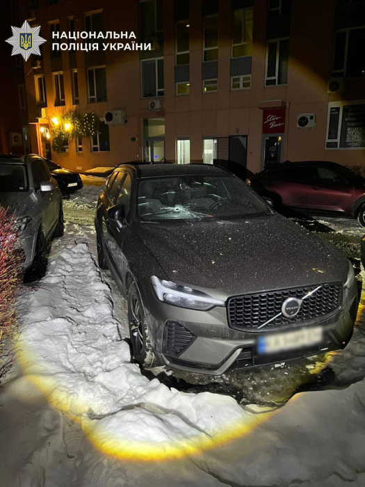 Наслідки російського обстрілу Києва, 12 лютого 2026 року. Фото: Нацполіція