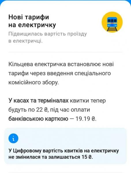 
 Проїзд у&nbsp;міській електричці Києва здорожчав: скільки тепер коштує квиток
 