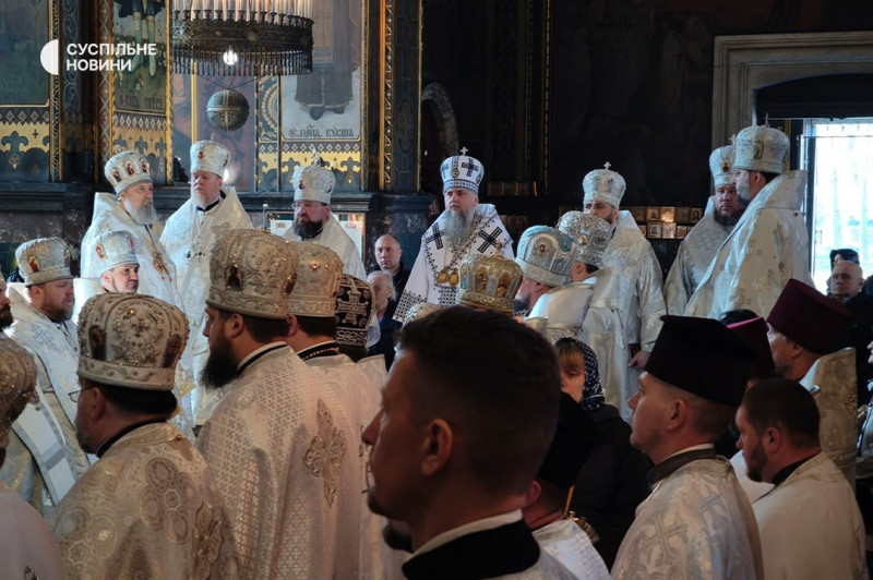 Епіфаній проводить панахиду за Філаретом у Володимирському соборі