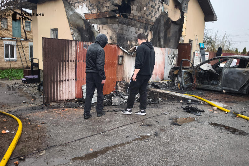 Загинули тварини: під час атаки РФ на Київщину дрон поцілив у ветклініку в Чабанах