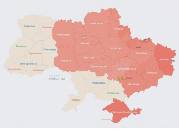 
 Загроза балістики: у Києві та низці областей оголошено повітряну тривогу
 