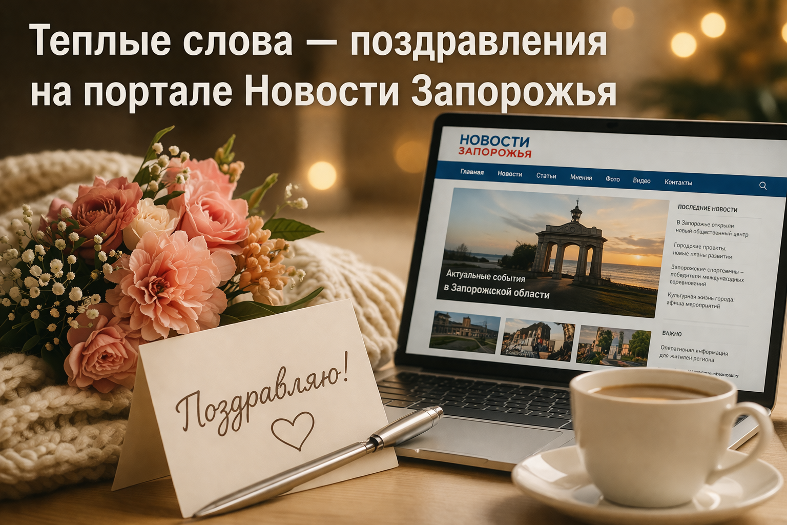 Теплые слова - поздравления на портале новости Запорожья