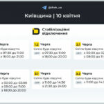 Графіки відключень на Київщині: коли вимикатимуть світло 10 квітня