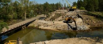 На Київщині триває будівництво мосту в Лебедівці: які ще переправи ремонтуватимуть