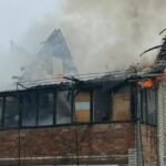 На Київщині через атаку дронів РФ загорівся приватний будинок