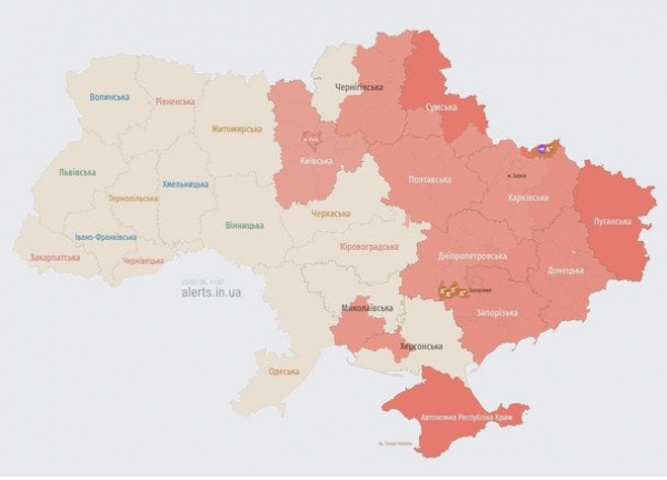 В Україні оголошено повітряну тривогу: що відомо (мапа)