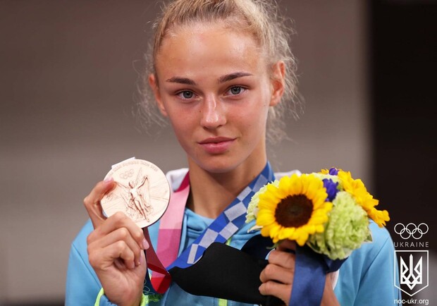 Первую медаль Украины на Олимпиаде 2020 выиграла дзюдоистка Дарья Билодид. Фото: НОК