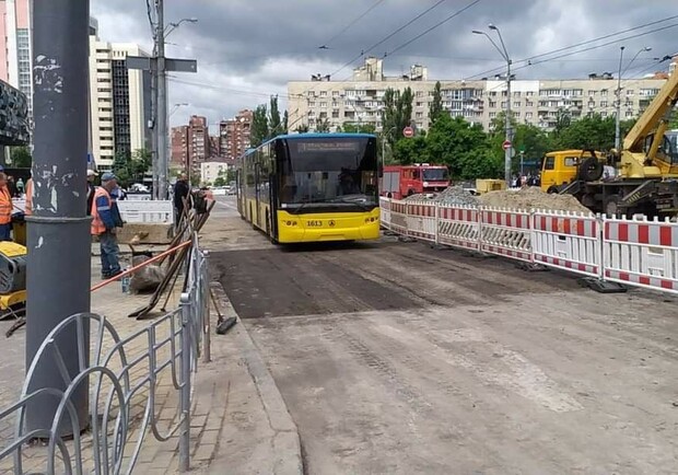 На улице Антоновича возобновили движение транспорта. Фото: КГГА